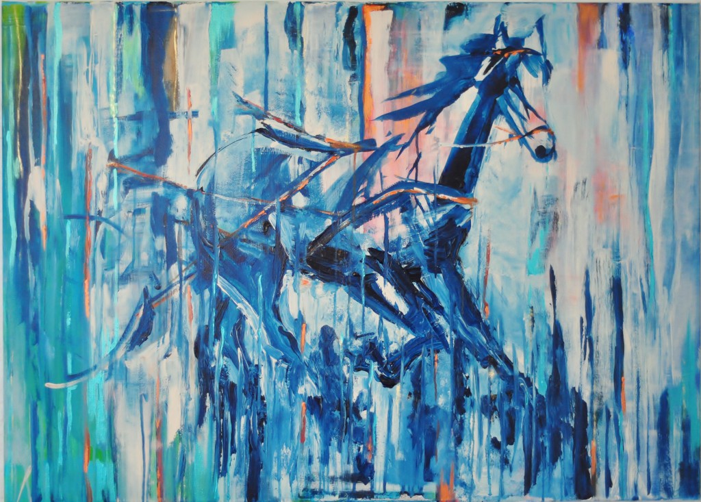 paard Acryl op doek 120cm x 75cm Privébezit